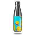 Skin Decal Wrap for RTIC Water Bottle 17oz Drip Yellow Teal Pink (BOTTLE NOT INCLUDED)