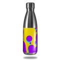 Skin Decal Wrap for RTIC Water Bottle 17oz Drip Purple Yellow Teal (BOTTLE NOT INCLUDED)