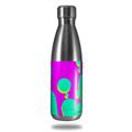 Skin Decal Wrap for RTIC Water Bottle 17oz Drip Teal Pink Yellow (BOTTLE NOT INCLUDED)