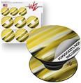 Decal Style Vinyl Skin Wrap 3 Pack for PopSockets Paint Blend Yellow (POPSOCKET NOT INCLUDED)