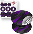 Decal Style Vinyl Skin Wrap 3 Pack for PopSockets Jagged Camo Purple (POPSOCKET NOT INCLUDED)