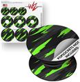 Decal Style Vinyl Skin Wrap 3 Pack for PopSockets Jagged Camo Neon Green (POPSOCKET NOT INCLUDED)
