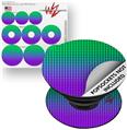Decal Style Vinyl Skin Wrap 3 Pack for PopSockets Faded Dots Purple Green (POPSOCKET NOT INCLUDED)