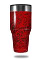 Skin Decal Wrap for Walmart Ozark Trail Tumblers 40oz Folder Doodles Red (TUMBLER NOT INCLUDED) by WraptorSkinz