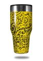 Skin Decal Wrap for Walmart Ozark Trail Tumblers 40oz Folder Doodles Yellow (TUMBLER NOT INCLUDED) by WraptorSkinz