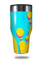 Skin Decal Wrap for Walmart Ozark Trail Tumblers 40oz - Drip Yellow Teal Pink (TUMBLER NOT INCLUDED) by WraptorSkinz