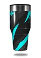 Skin Decal Wrap for Walmart Ozark Trail Tumblers 40oz - Jagged Camo Neon Teal (TUMBLER NOT INCLUDED)