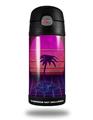 Skin Decal Wrap for Thermos Funtainer 12oz Bottle Synth Beach (BOTTLE NOT INCLUDED)