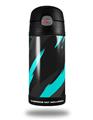 Skin Decal Wrap for Thermos Funtainer 12oz Bottle Jagged Camo Neon Teal (BOTTLE NOT INCLUDED)