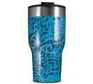 WraptorSkinz Skin Wrap compatible with 2017 and newer RTIC Tumblers 30oz Folder Doodles Blue Medium (TUMBLER NOT INCLUDED)