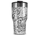 WraptorSkinz Skin Wrap compatible with 2017 and newer RTIC Tumblers 30oz Folder Doodles White (TUMBLER NOT INCLUDED)