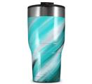 WraptorSkinz Skin Wrap compatible with 2017 and newer RTIC Tumblers 30oz Paint Blend Teal (TUMBLER NOT INCLUDED)