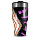 WraptorSkinz Skin Wrap compatible with 2017 and newer RTIC Tumblers 30oz Black Waves Orange Hot Pink (TUMBLER NOT INCLUDED)