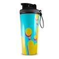 Skin Wrap Decal for IceShaker 2nd Gen 26oz Drip Yellow Teal Pink (SHAKER NOT INCLUDED)