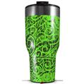 Skin Wrap Decal for 2017 RTIC Tumblers 40oz Folder Doodles Neon Green (TUMBLER NOT INCLUDED)