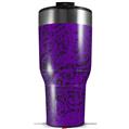Skin Wrap Decal for 2017 RTIC Tumblers 40oz Folder Doodles Purple (TUMBLER NOT INCLUDED)