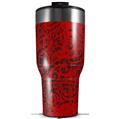 Skin Wrap Decal for 2017 RTIC Tumblers 40oz Folder Doodles Red (TUMBLER NOT INCLUDED)