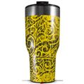 Skin Wrap Decal for 2017 RTIC Tumblers 40oz Folder Doodles Yellow (TUMBLER NOT INCLUDED)