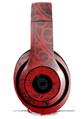 WraptorSkinz Skin Decal Wrap compatible with Beats Studio 2 and 3 Wired and Wireless Headphones Folder Doodles Red Skin Only (HEADPHONES NOT INCLUDED)