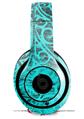 WraptorSkinz Skin Decal Wrap compatible with Beats Studio 2 and 3 Wired and Wireless Headphones Folder Doodles Neon Teal Skin Only (HEADPHONES NOT INCLUDED)