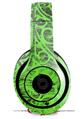 WraptorSkinz Skin Decal Wrap compatible with Beats Studio 2 and 3 Wired and Wireless Headphones Folder Doodles Neon Green Skin Only (HEADPHONES NOT INCLUDED)