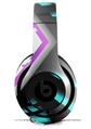 WraptorSkinz Skin Decal Wrap compatible with Beats Studio 2 and 3 Wired and Wireless Headphones Black Waves Neon Teal Hot Pink Skin Only (HEADPHONES NOT INCLUDED)