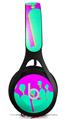 WraptorSkinz Skin Decal Wrap compatible with Beats EP Headphones Drip Teal Pink Yellow Skin Only HEADPHONES NOT INCLUDED