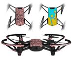 Skin Decal Wrap 2 Pack for DJI Ryze Tello Drone Folder Doodles Pink DRONE NOT INCLUDED