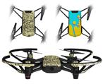 Skin Decal Wrap 2 Pack for DJI Ryze Tello Drone Folder Doodles Yellow Sunshine DRONE NOT INCLUDED