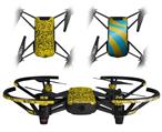 Skin Decal Wrap 2 Pack for DJI Ryze Tello Drone Folder Doodles Yellow DRONE NOT INCLUDED