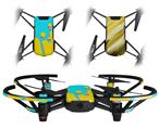 Skin Decal Wrap 2 Pack for DJI Ryze Tello Drone Drip Yellow Teal Pink DRONE NOT INCLUDED