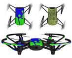 Skin Decal Wrap 2 Pack for DJI Ryze Tello Drone Drip Blue Green Red DRONE NOT INCLUDED