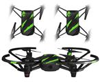 Skin Decal Wrap 2 Pack for DJI Ryze Tello Drone Jagged Camo Neon Green DRONE NOT INCLUDED