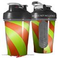 Decal Style Skin Wrap works with Blender Bottle 20oz Two Tone Waves Neon Green Orange (BOTTLE NOT INCLUDED)