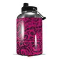 Skin Decal Wrap for 2017 RTIC One Gallon Jug Folder Doodles Fuchsia (Jug NOT INCLUDED) by WraptorSkinz