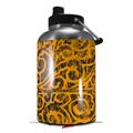 Skin Decal Wrap for 2017 RTIC One Gallon Jug Folder Doodles Orange (Jug NOT INCLUDED) by WraptorSkinz