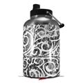 Skin Decal Wrap for 2017 RTIC One Gallon Jug Folder Doodles White (Jug NOT INCLUDED) by WraptorSkinz