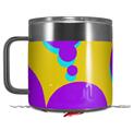 Skin Decal Wrap for Yeti Coffee Mug 14oz Drip Purple Yellow Teal - 14 oz CUP NOT INCLUDED by WraptorSkinz