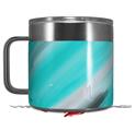 Skin Decal Wrap for Yeti Coffee Mug 14oz Paint Blend Teal - 14 oz CUP NOT INCLUDED by WraptorSkinz