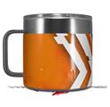 Skin Decal Wrap for Yeti Coffee Mug 14oz Black Waves Orange Hot Pink - 14 oz CUP NOT INCLUDED by WraptorSkinz