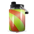 Skin Decal Wrap for Yeti Half Gallon Jug Two Tone Waves Neon Green Orange - JUG NOT INCLUDED by WraptorSkinz