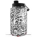 Skin Decal Wrap for Yeti 1 Gallon Jug Folder Doodles White - JUG NOT INCLUDED by WraptorSkinz