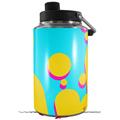 Skin Decal Wrap for Yeti 1 Gallon Jug Drip Yellow Teal Pink - JUG NOT INCLUDED by WraptorSkinz