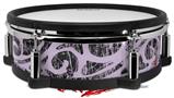 Skin Wrap works with Roland vDrum Shell PD-128 Drum Folder Doodles Lavender (DRUM NOT INCLUDED)