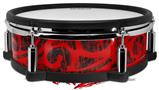 Skin Wrap works with Roland vDrum Shell PD-128 Drum Folder Doodles Red (DRUM NOT INCLUDED)