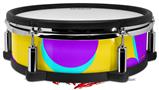 Skin Wrap works with Roland vDrum Shell PD-128 Drum Drip Purple Yellow Teal (DRUM NOT INCLUDED)