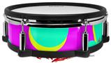 Skin Wrap works with Roland vDrum Shell PD-128 Drum Drip Teal Pink Yellow (DRUM NOT INCLUDED)