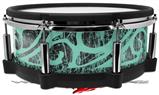 Skin Wrap works with Roland vDrum Shell PD-140DS Drum Folder Doodles Seafoam Green (DRUM NOT INCLUDED)