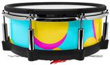 Skin Wrap works with Roland vDrum Shell PD-140DS Drum Drip Yellow Teal Pink (DRUM NOT INCLUDED)
