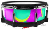 Skin Wrap works with Roland vDrum Shell PD-140DS Drum Drip Teal Pink Yellow (DRUM NOT INCLUDED)